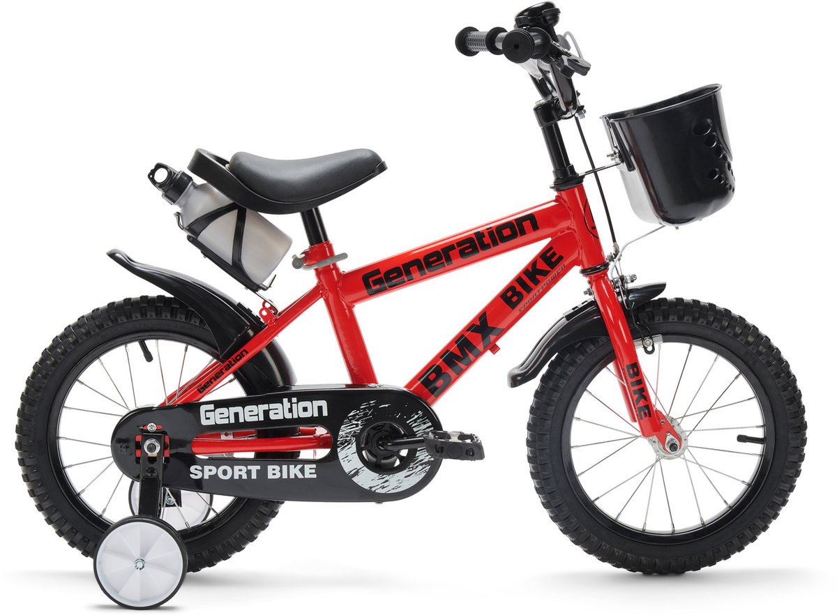 Generation BMX 14 inch Rood – Kinderfiets - Fiets voor kinderen van 3 tot 5 jaar Kinderfiets kopen online