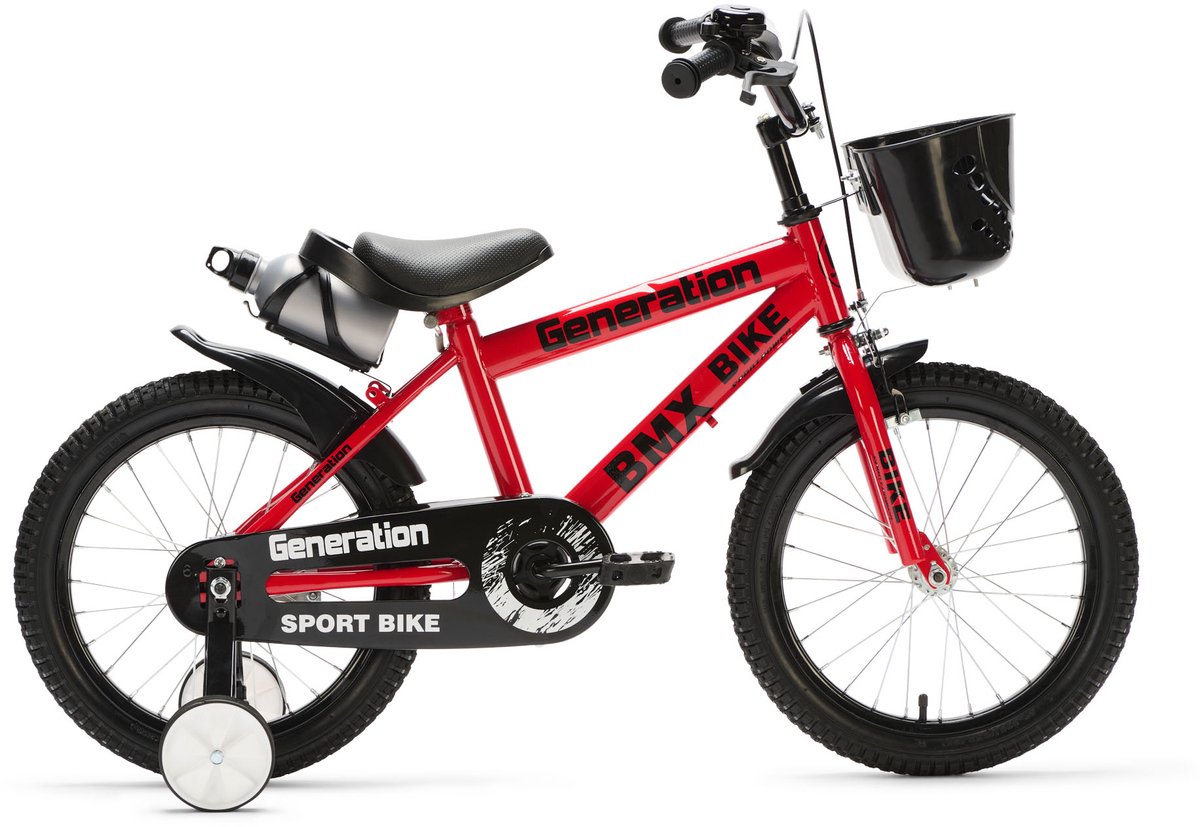 Generation BMX 16 inch Rood – Kinderfiets - Fiets voor kinderen van 4 tot 6 jaar Kinderfiets kopen online