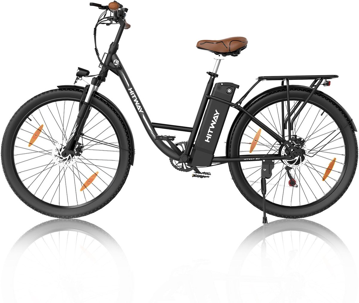 hitway bk31 elektrische stadsfiets 250w motor city commuter ebike 28 x2 band 36v 13ah batterij 70km max bereik dubbelschijfrem 7 versnellingen ip54 waterdicht