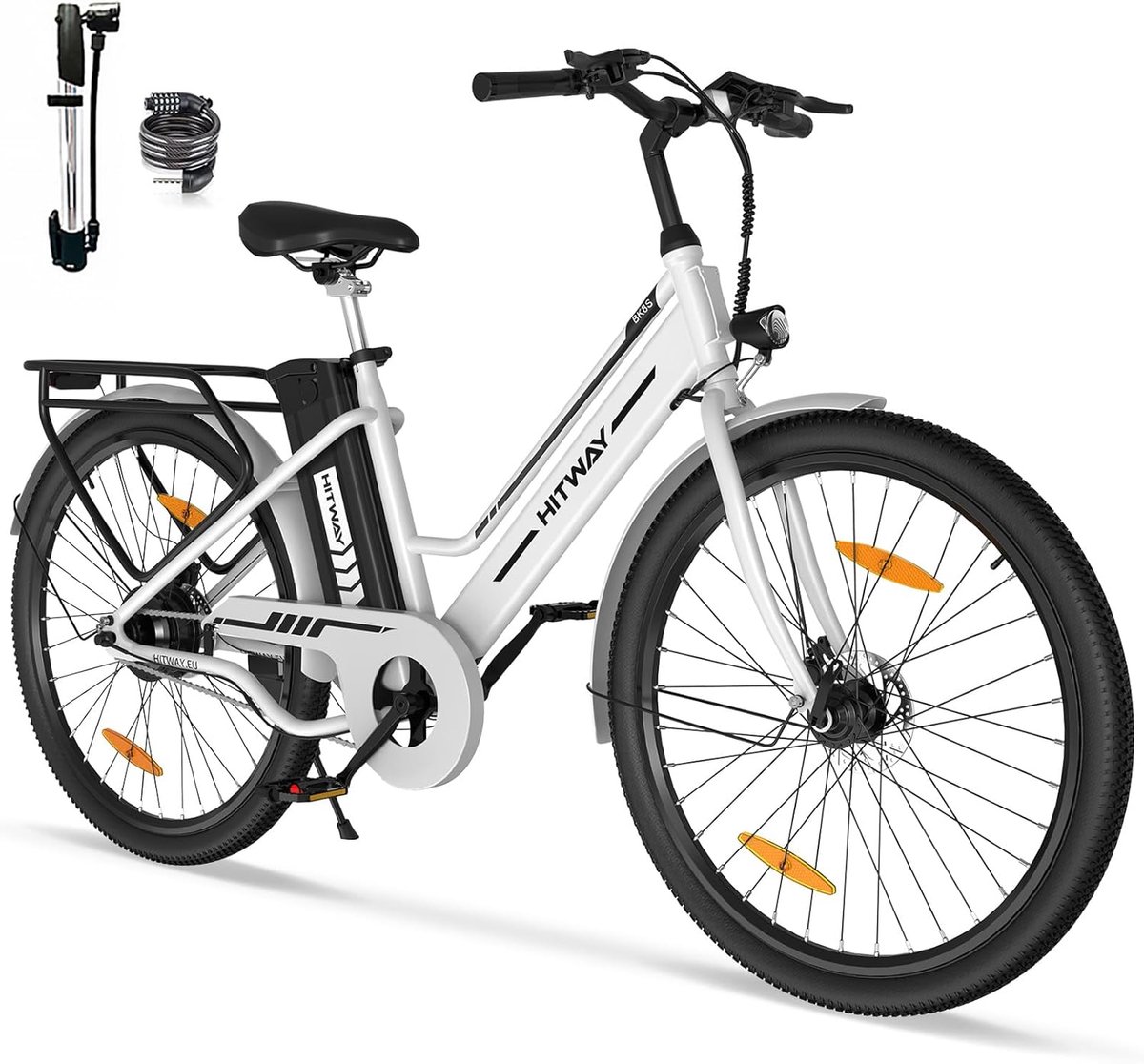 hitway elektrische fiets bk8sp 26 inch city commuter ebike met afneembare 36v 10 4ah lithium batterij e bike met 250w motor damesfiets ip54 waterdicht