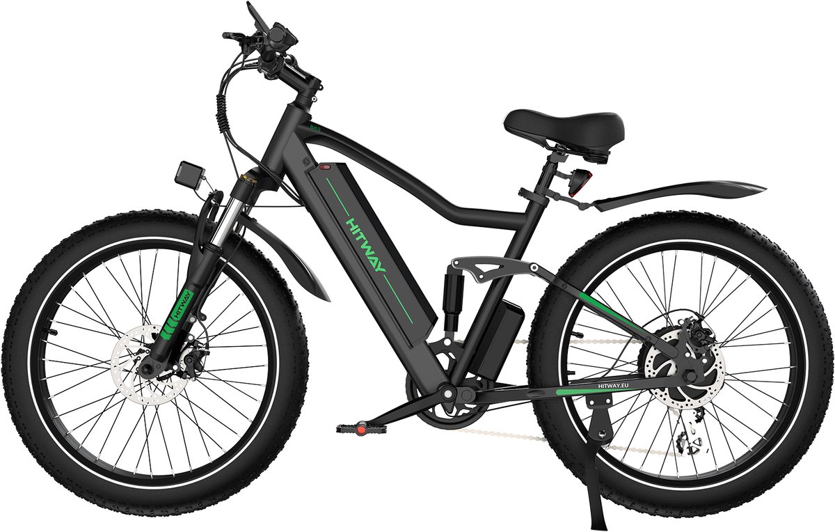 Hitway Elektrische Fiets BK9 - 26*4.0 Inch Fatbike - Off-road E-Bike met 80km Bereik, Krachtige 250W Motor en Comfortabel Zadel - 7 Versnellingen - IP54 Waterdicht Fiets (elektrisch) kopen online