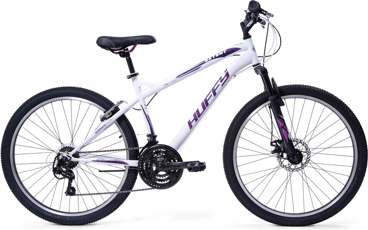huffy extent mountainbike 26 inch damesmountainbike wit hardtail voorvering 18 versnellingen shimano