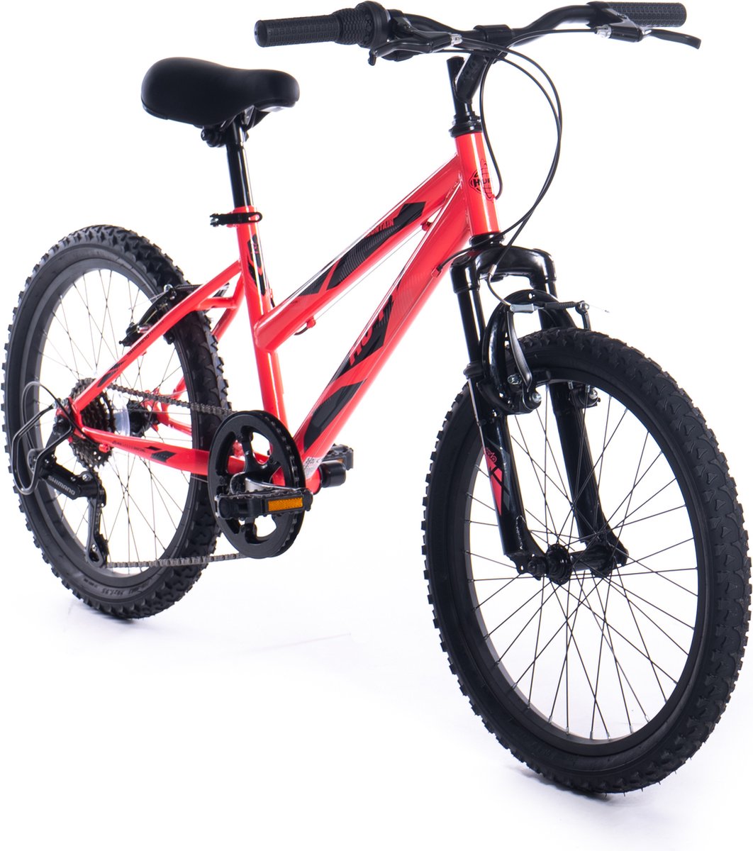huffy stone mountain 20 inch meisjes mountainbike roze hardtail voorvering 6 snelheid voor kinderen 6 9 jaar