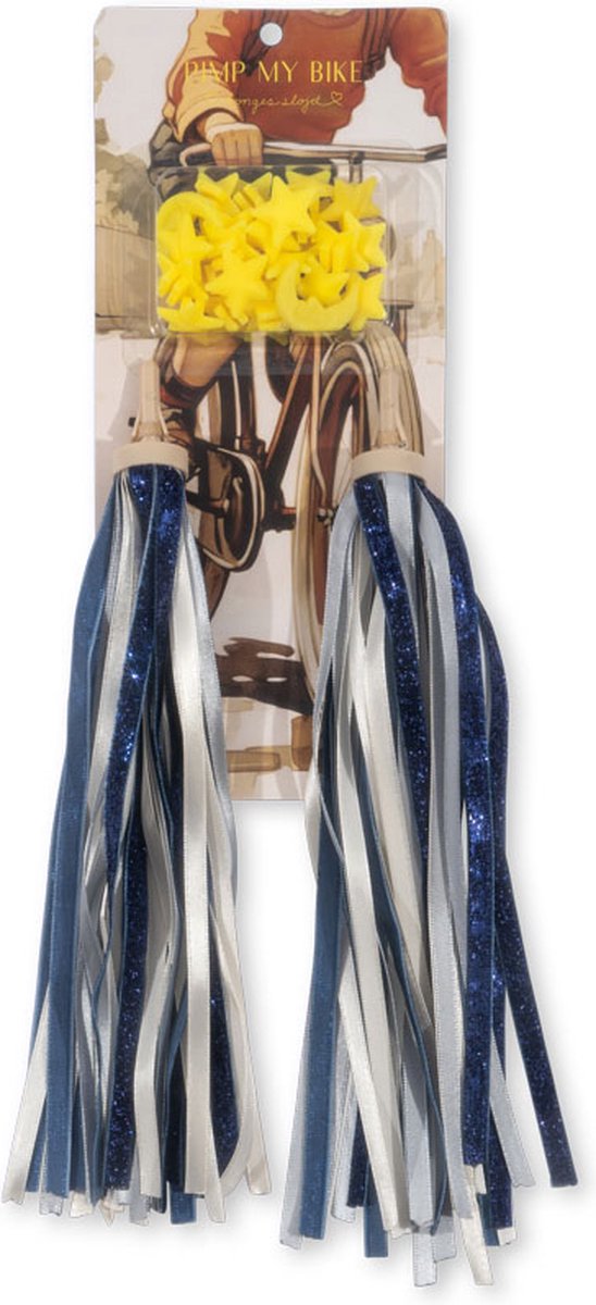 Konges Sløjd Fiets Streamers & Kralen | Dark Blue Glitter Kinderfiets kopen online