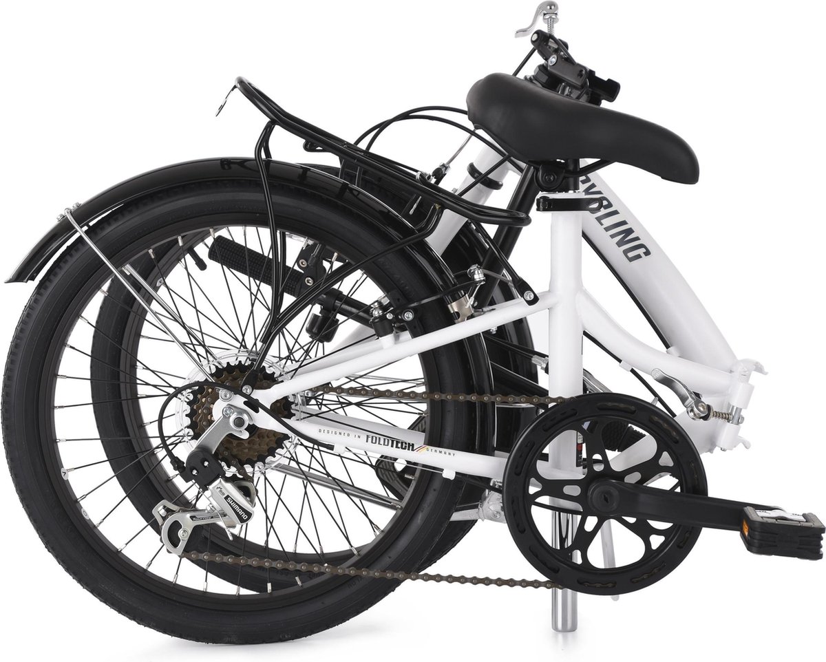 Ks Cycling Fiets Vouwfiets 6 versnellingen vouwfiets Foldtech 20 inch wit - 32 cm Fiets kopen online