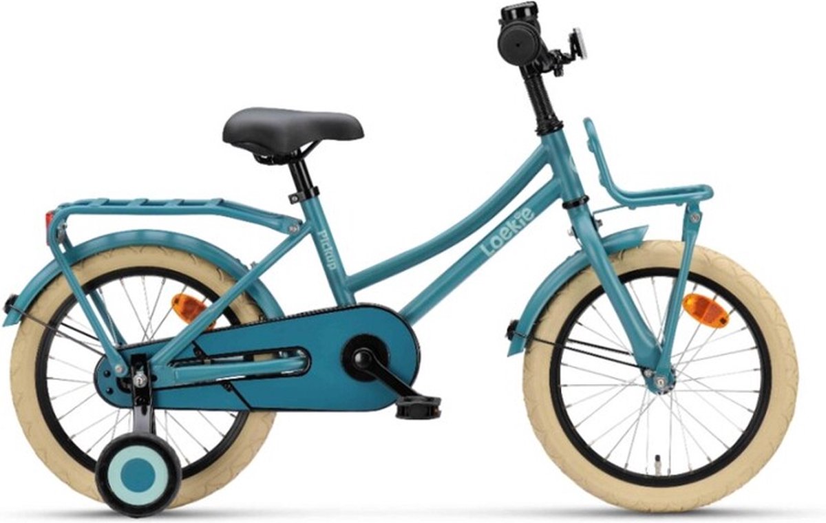 loekie packd pickup 16 kinderfiets girl dark turqoise