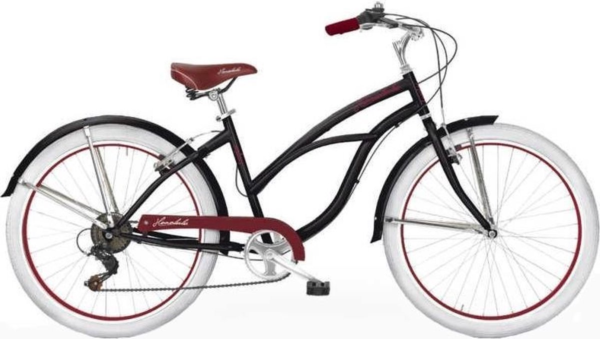 mbm honolulu cruiser fiets dames 45 cm zwart