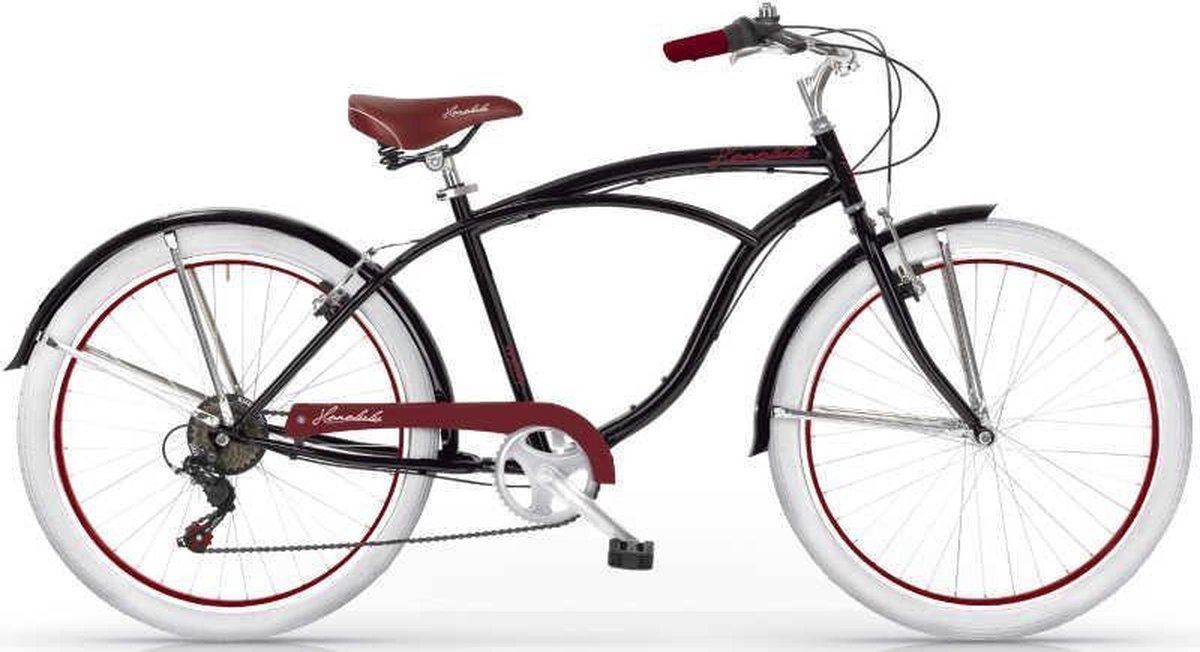 mbm honolulu cruiser fiets heren 47 cm zwart