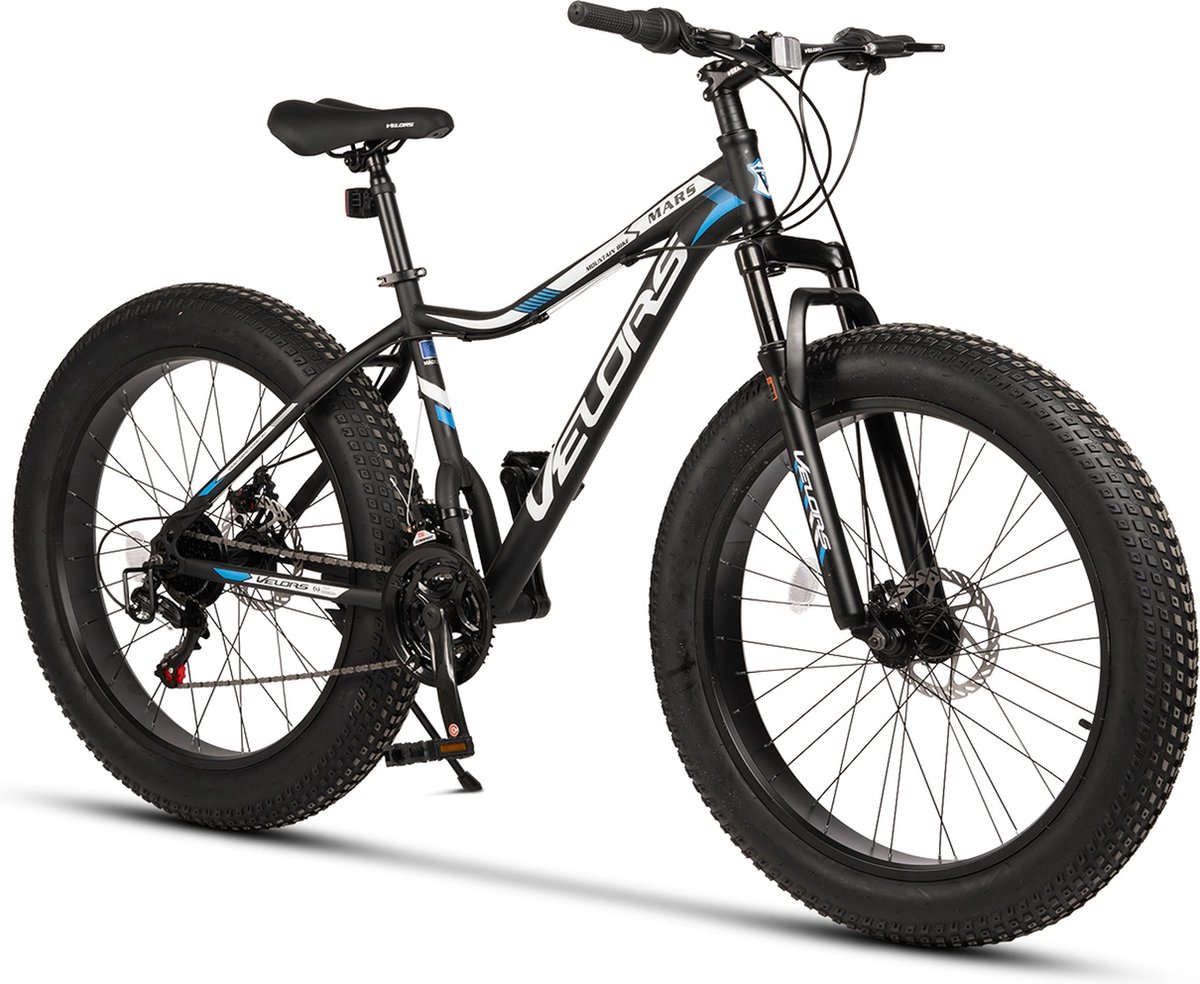Merax Fatbike 26 Inch - Fat Tire MTB 4.0 - Geschikt voor Heren - Dames en Jongens - 21 Versnellingen Shimano - Mechanische Schijfremmen - Mountainbike Fiets Fiets kopen online