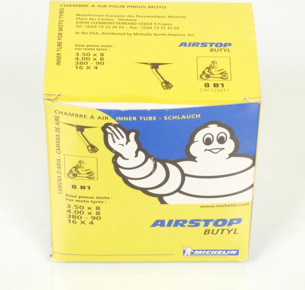 michelin moto 8b 1 741 125611 binnenband zwart 3 50 4 00 8