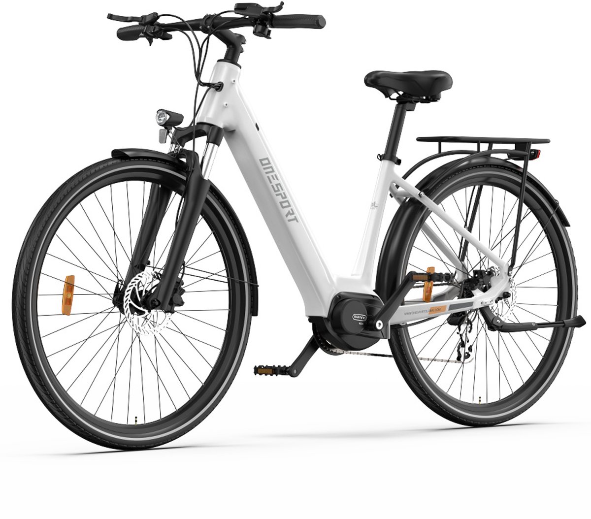 ONESPORT OT07 voor de Stad-Elektrische Fiets met BAFANG Motor en 10,4Ah Accu-Hydraulische Schijfremmen-Stadfiets met Ergonomisch Zadel en Stuur-LED-Verlichting en Accessoires Fiets (elektrisch) kopen online