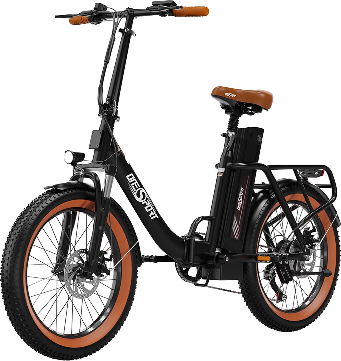 ONESPORT OT16-2 opvouwbare 20 inch stadsfiets in retro-stijl-opvouwbare Pedelec elektrische fiets met 250W achtermotor-Shimano 7-versnellingsderailleur-schijfrem Fiets (elektrisch) kopen online