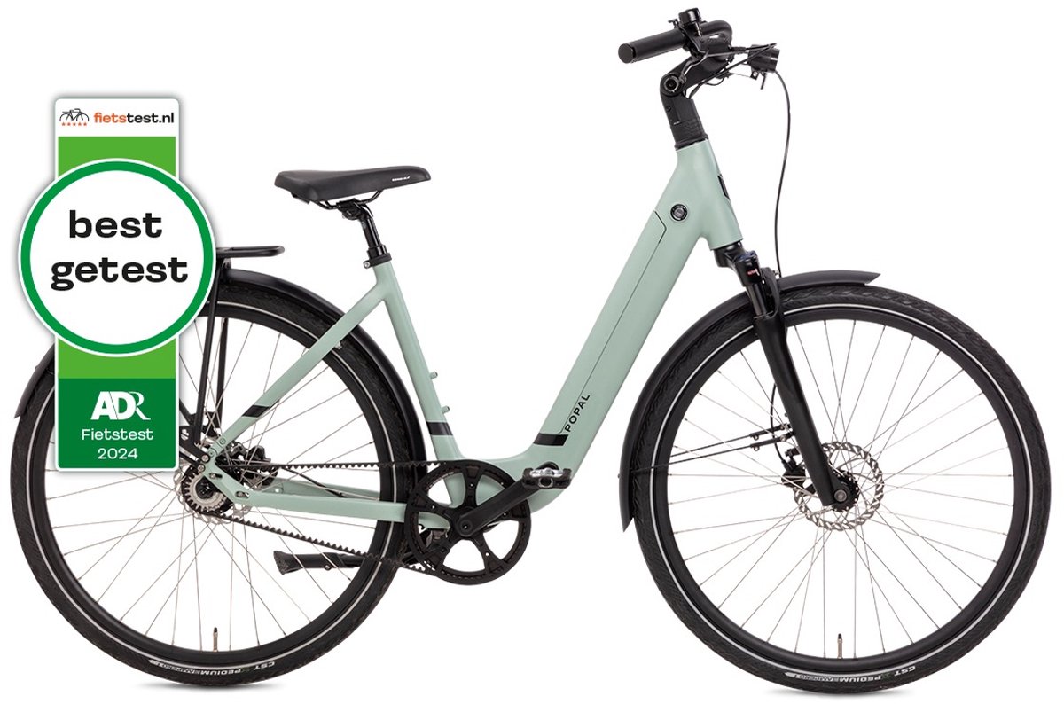 popal arc1 elektrische stadsfiets damesfiets 28 inch 504 wh groen