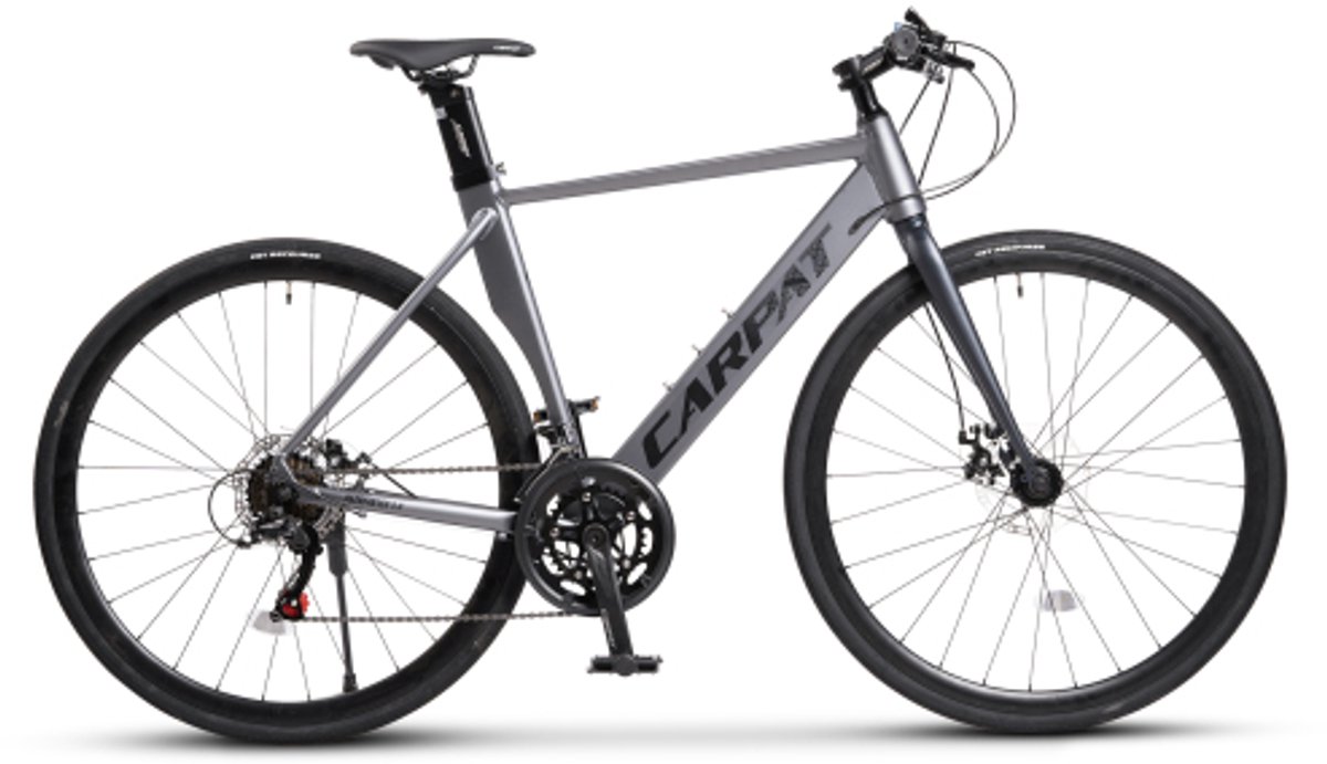 racefiets stadsfiets outdoorfiets aluminium frame shimano versnellingen 2x7 dubbele schijfremmen ge ntegreerde kabel afneembaar voorwiel