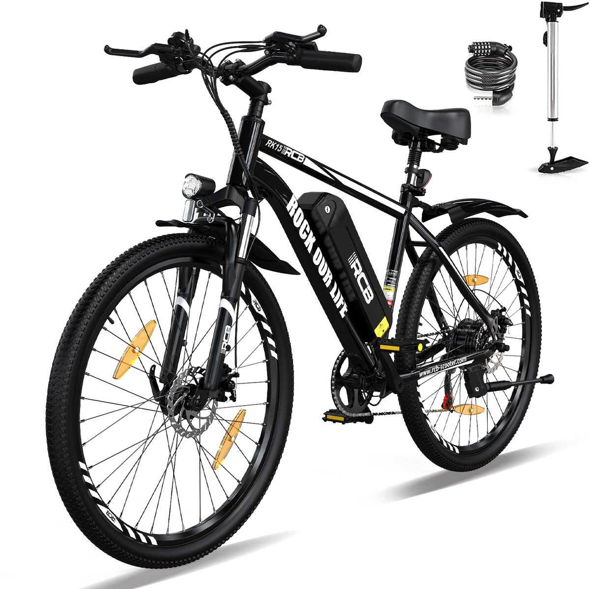 rcb rk15 elektrische fiets 26 inch city commuter ebike 25km h 374 4wh ip54 7 versnellingen zwart