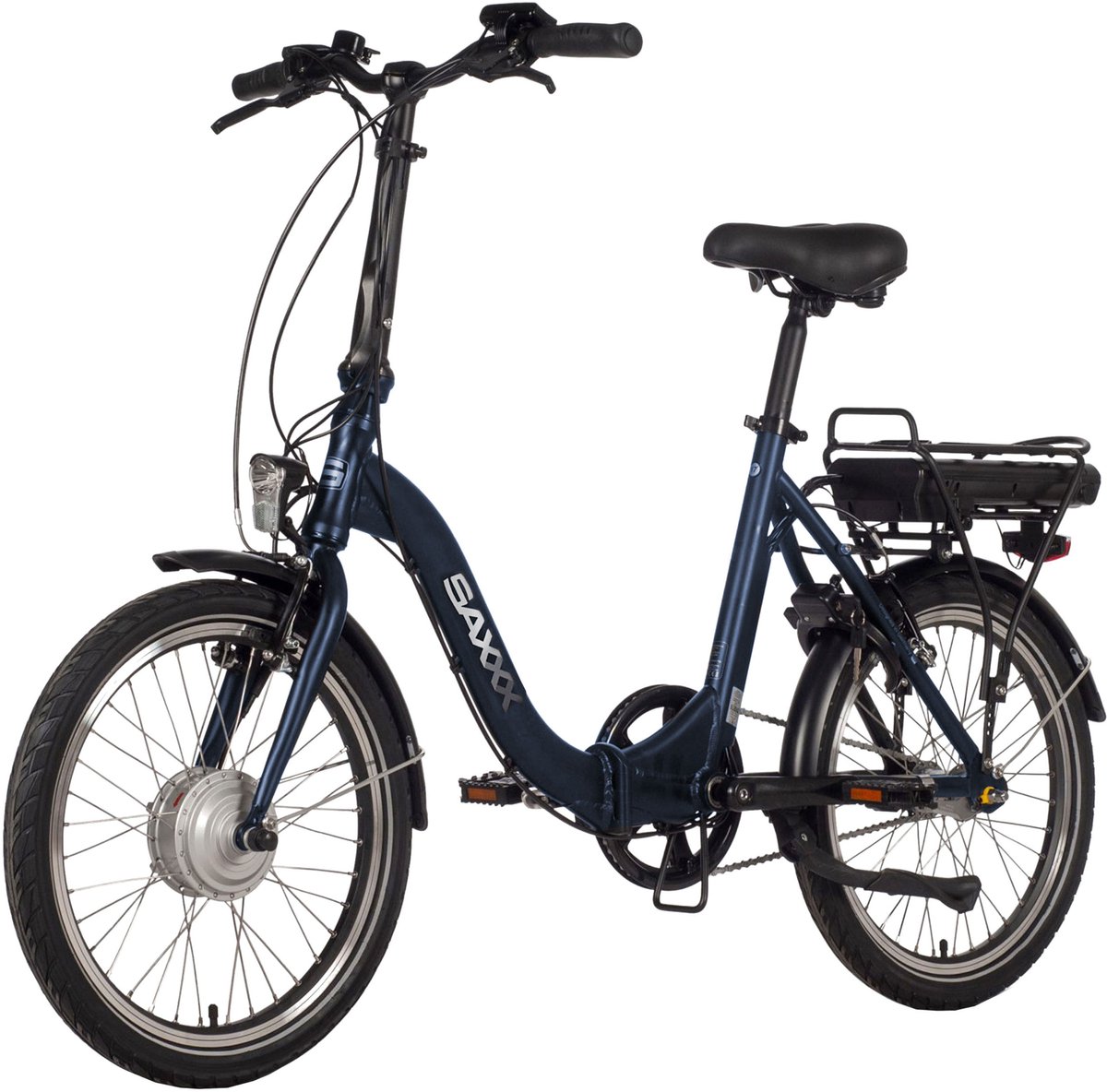 SAXXX E-Bike-Vouwfiets Foldi Plus 2.0-E-Faltrijd-Vouwfiets voor dames en heren-281 Wh-Shimano 3-versnellingsnaaf-Vorderradmotor-Bagagedrager-Terugtraprem Fiets (elektrisch) kopen online