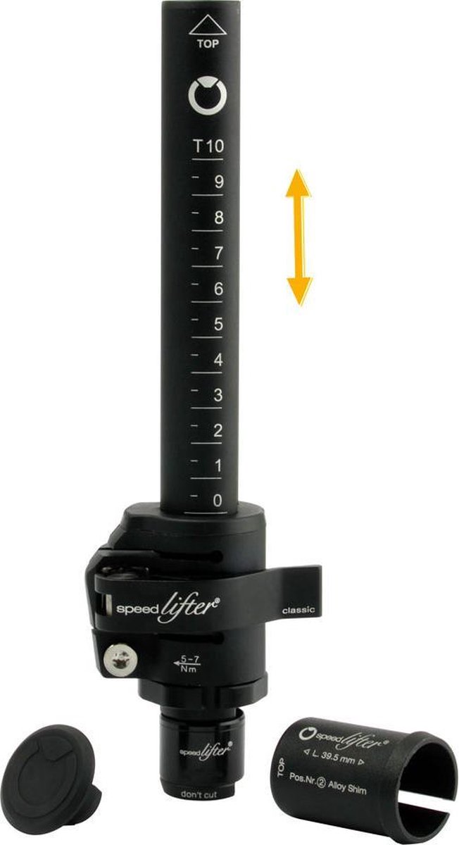 schulz schulz speedlifter t10 stuurpen verlenger 100 mm 25 4 28 6 mm zwart
