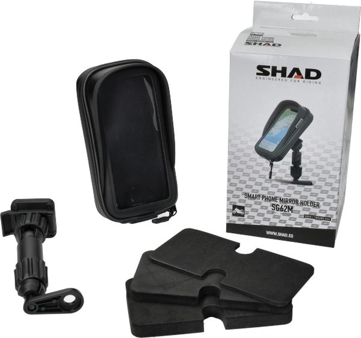 shad houder telefoon waterdicht spiegelbevestiging 160x80mm Telefoniehouder kopen online