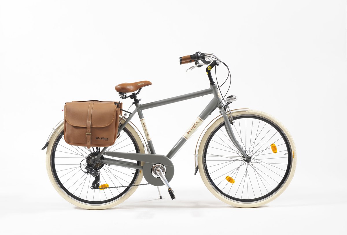 stadsfiets 28 inch 605 aluminium man grijs