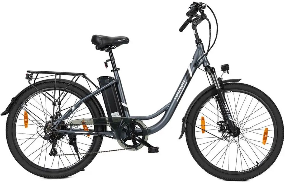 Stemily Elektrische Fiets - 5 Ondersteuningsniveaus - Loopmodus - Actieradius tot 90 km - 250 W - 7 Versnellingen Fiets (elektrisch) kopen online