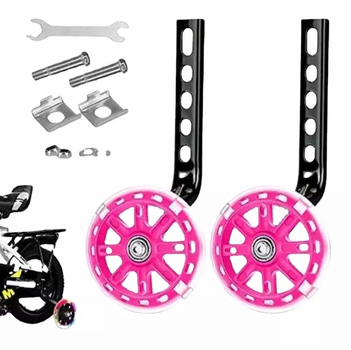 steunwieltjes fiets zijwieltjes roze 12 20 universele beugel 2x universele zijwieltjes veiligheids zijwieltjes voor 12 20 kinderfiets hulpwiel