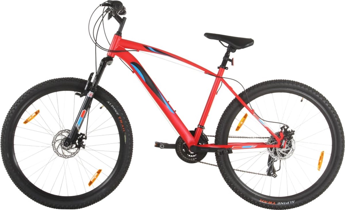 the living store mountainbike 29 inch wielen stalen frame aluminium velgen 21 versnellingen rood montage vereist