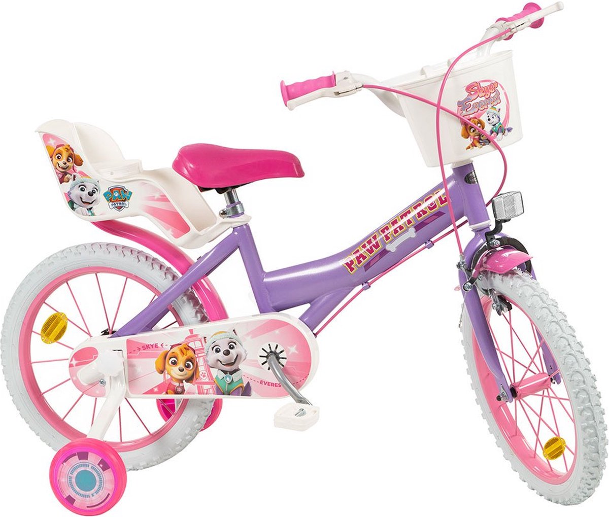 toimsa bikes paw patrol morado 16 fiets paars 4 6 years jongen