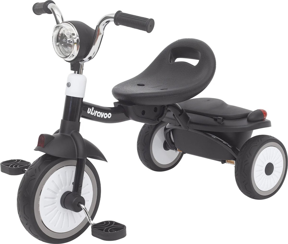 Ulbravoo® - Kinderfiets voor peuters van 1 tot 4 jaar - Driewieler - Verstelbaar - Stille Wielen- Inklapbaar - Zwart Kinderfiets kopen online