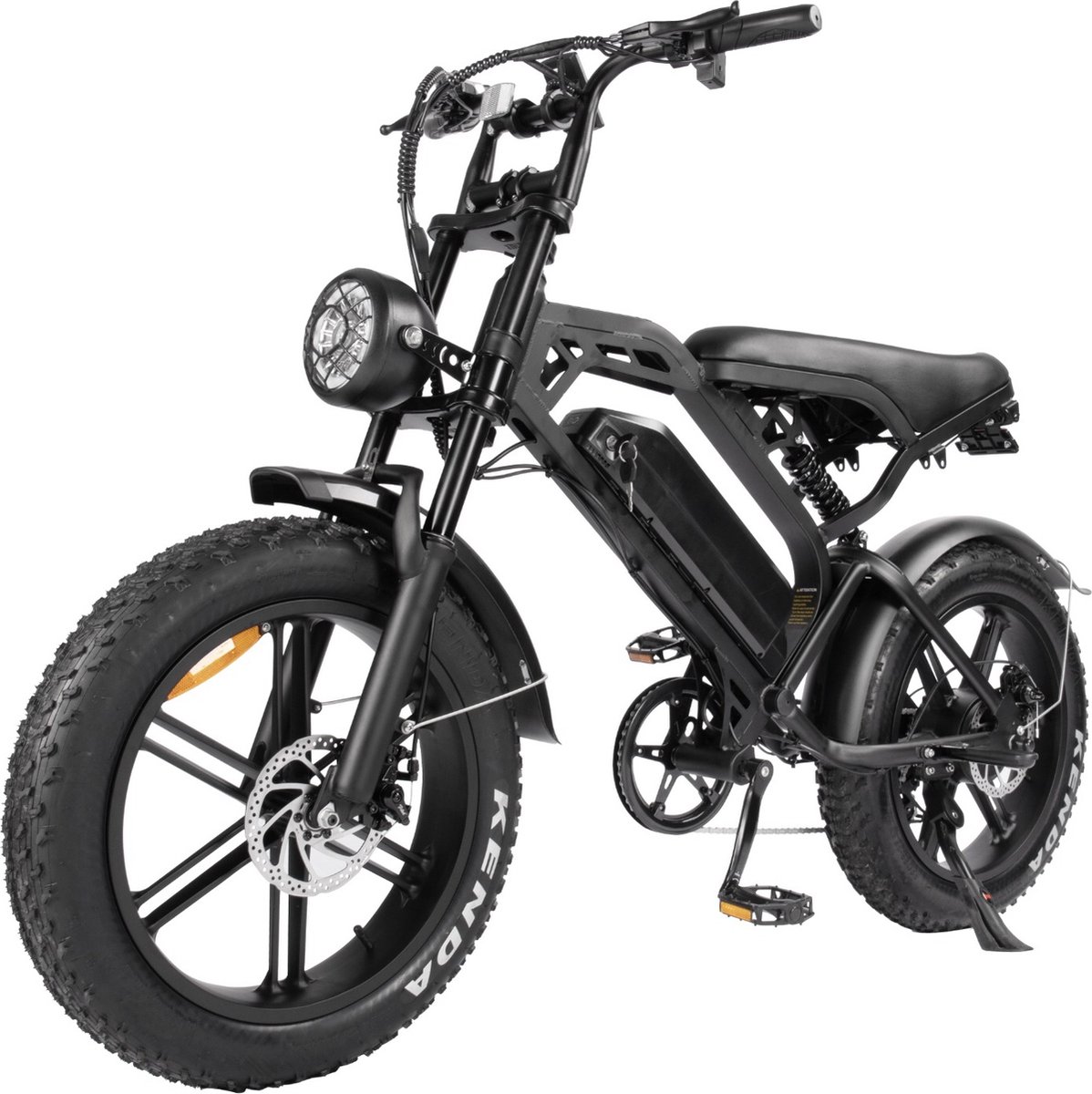 V20 - Rijklaar - E-FATBIKE - 25KM - Achterzitje - 250W - 15Ah - Hydraulische Remmen - Voetsteuntjes - Zwart Fiets (elektrisch) kopen online