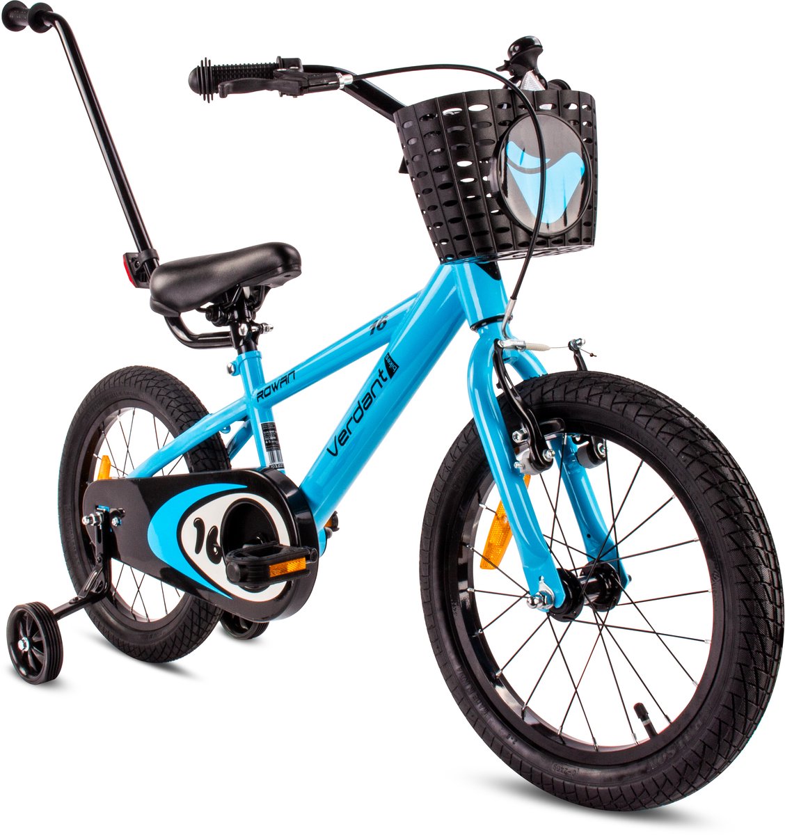 Verdant Bike Kinderfiets voor jongens van 4 tot 6 jaar, 16 inch Blauw, leeftijd 3 tot 6 jaar, met zijwieltjes, duwstang, handrem Kinderfiets kopen online