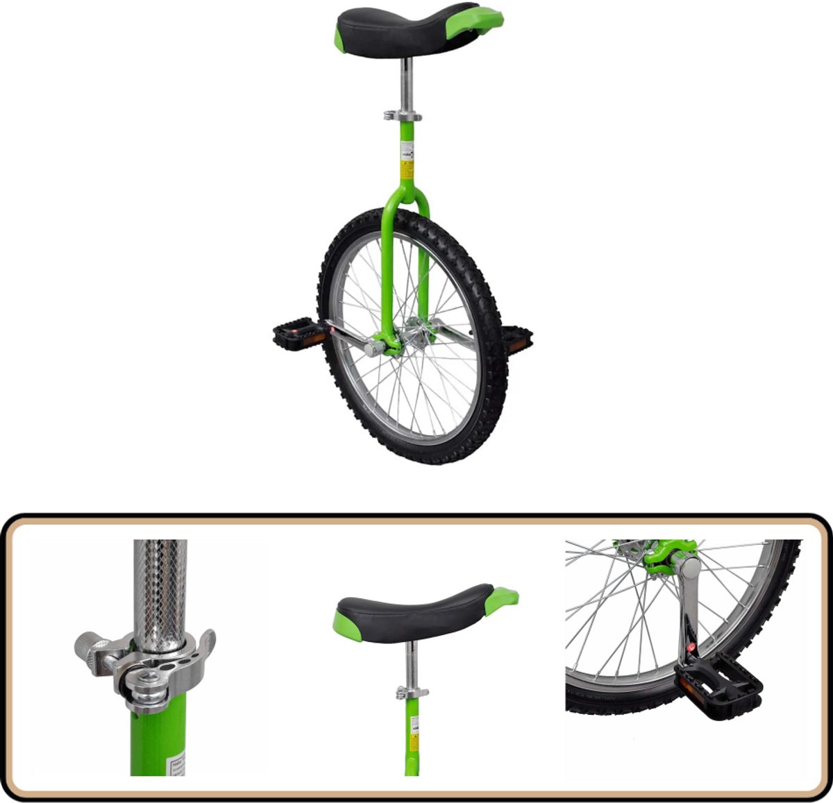 vidaxl eenwieler verstelbaar 20 inch groen eenwieler eenwielers nwieler eenwieler fiets