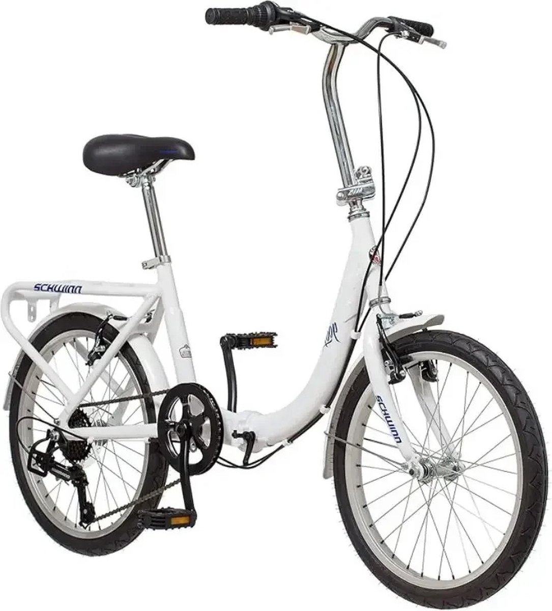 Vouwfiets - Vouwfietsen - Vouwfiets Volwassenen - Stadsfiets - Plooifiets - 20 Inch - 7 versnellingen - Wit Fiets kopen online