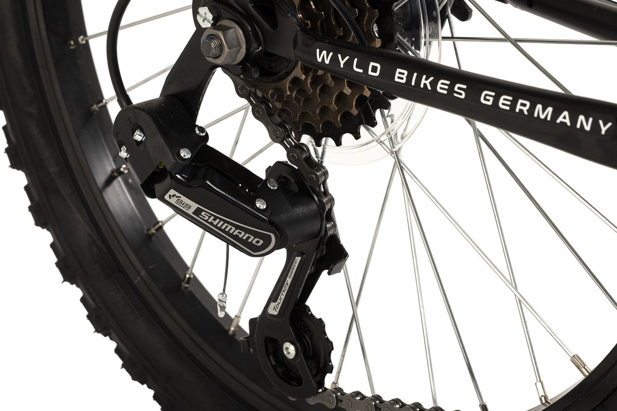 Wyld Fiets WYLD kindermountainbike Volledig ATB 20” Zodiac zwart-groen 6 versnellingen RH 31 cm zwart - 31 cm Fiets kopen online