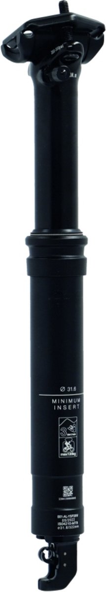 xlc sp s14 zadelpen 31 6 x 402 mm setback 0 mm verend dropper remote 120 mm aluminium zwart