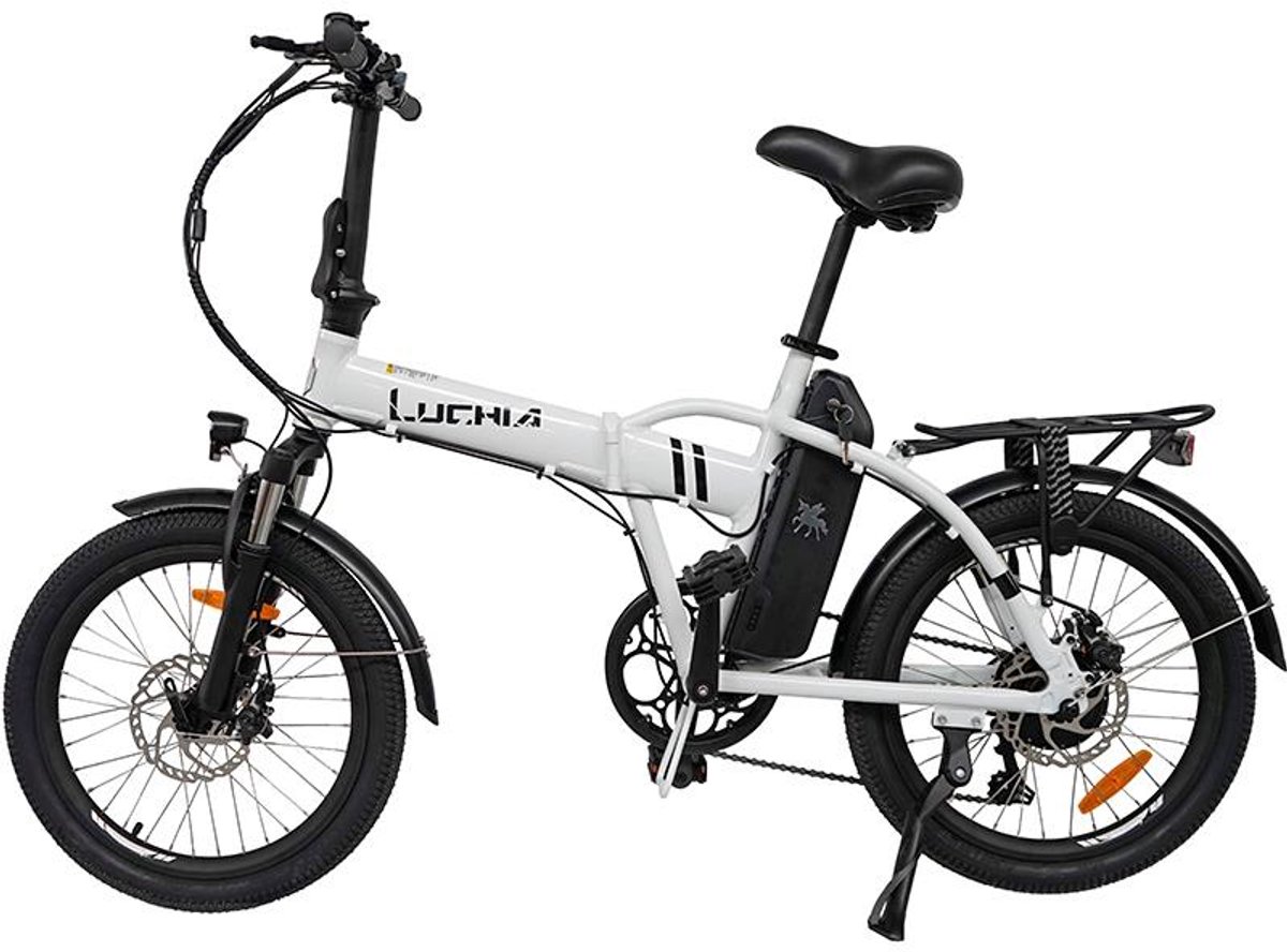 elektrische fiets sirio 20 met schijfremmen wit opvouwbare