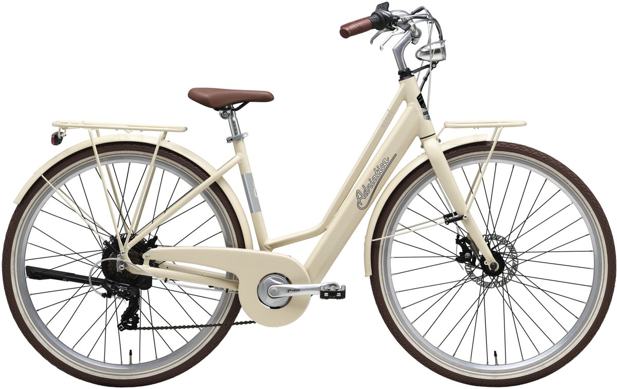 elektro citybike retro 28 zoll creme