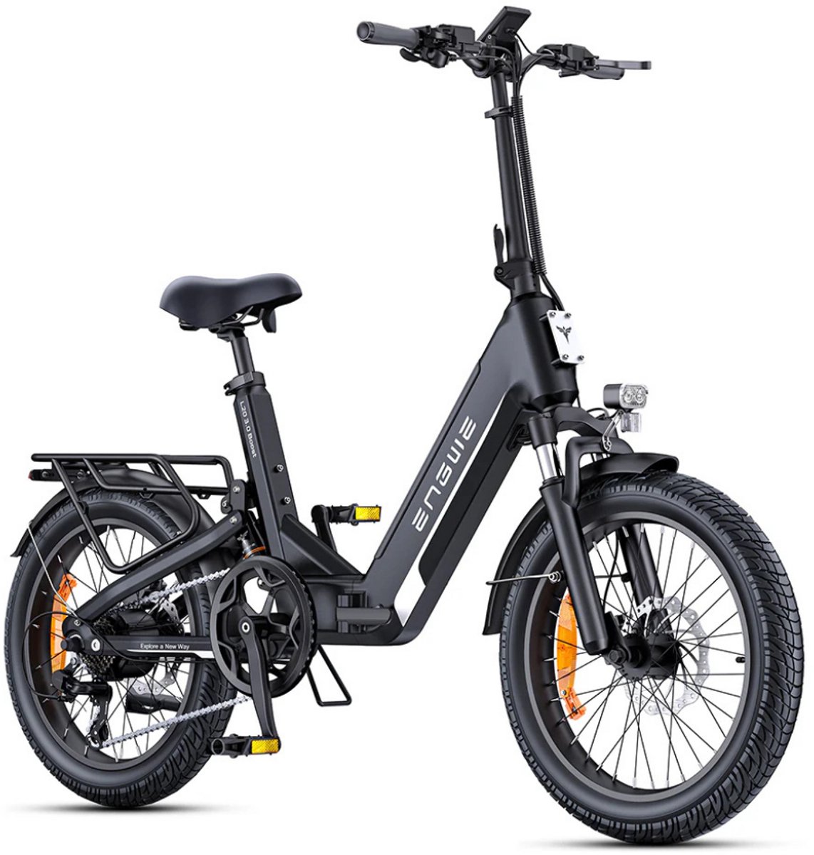 engwe l20 3 0 boost elektrische vouwfiets e bike 20 inch 250w motor 7 versnellingen 135 km actieradius hydraulische schijfremmen zwart