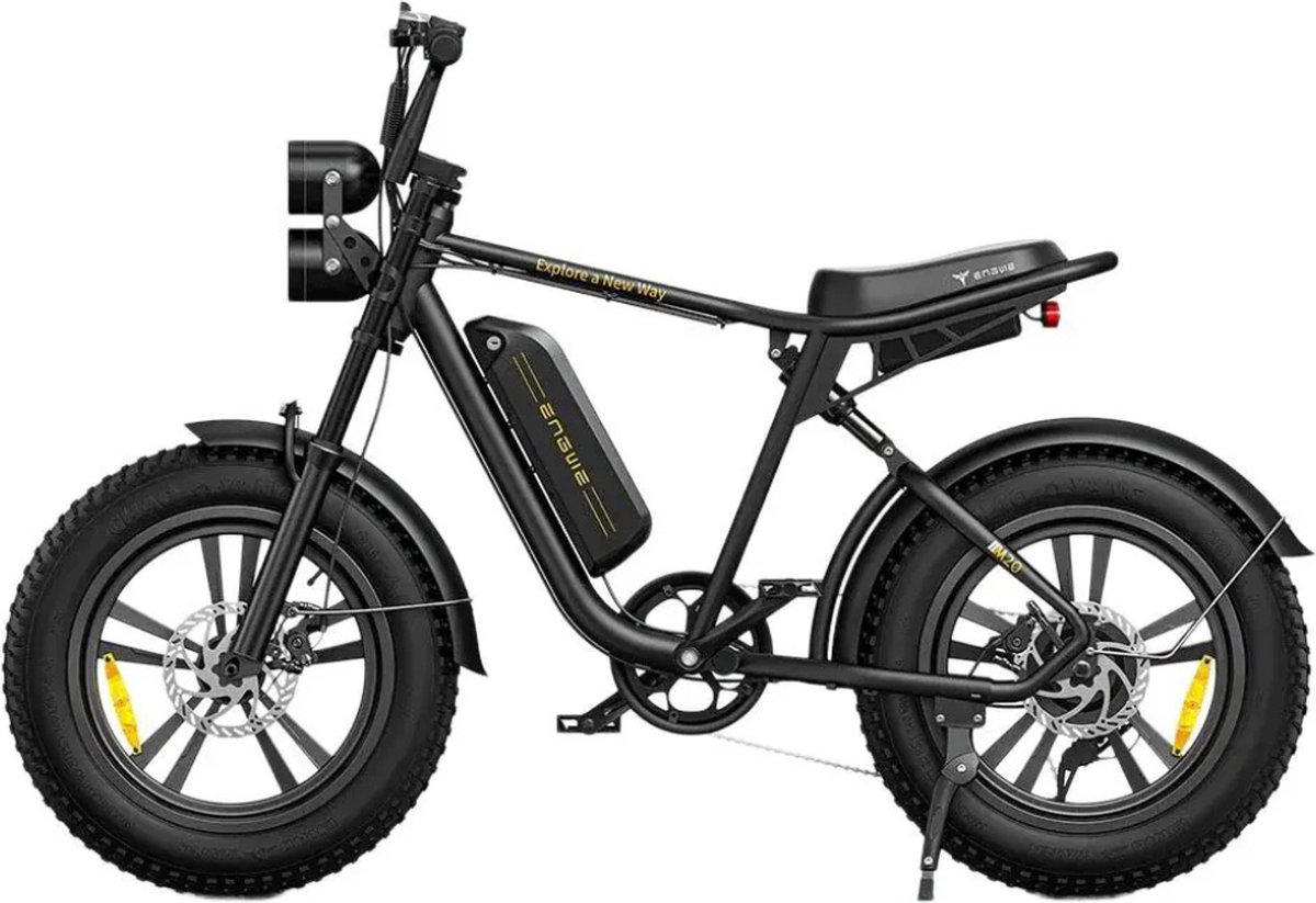 ENGWE M20 (13Ah) Elektrische Fatbike - Enkele Accu - 20 Inch - 250W Motor - 7 Versnellingen - 75 km Actieradius - Mechanische Schijfremmen - Zwart Fiets (elektrisch) kopen online