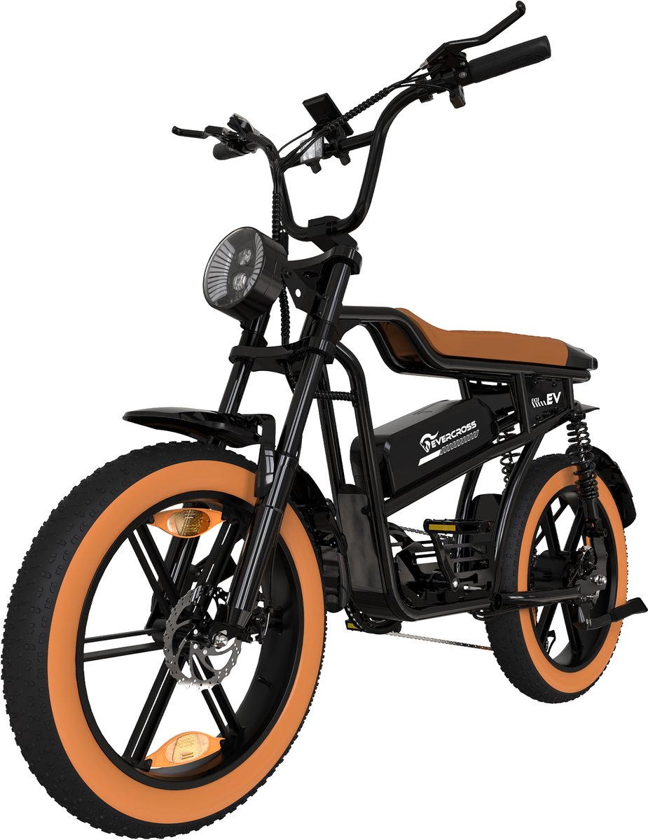 EVERCROSS EK30 Elektrische Fatbike | Off-road E-bike met 20*4.0" dikke banden | 48V 13AH verwijderbare lithiumbatterij - Max 90 km bereik | Max 25km/u | 7 versnellingen| Zwart Fiets (elektrisch) kopen online