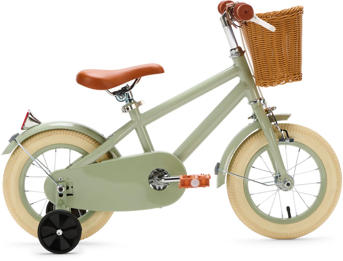Generation Retro 12 inch Groen – Kinderfiets met Mandje Kinderfiets kopen online