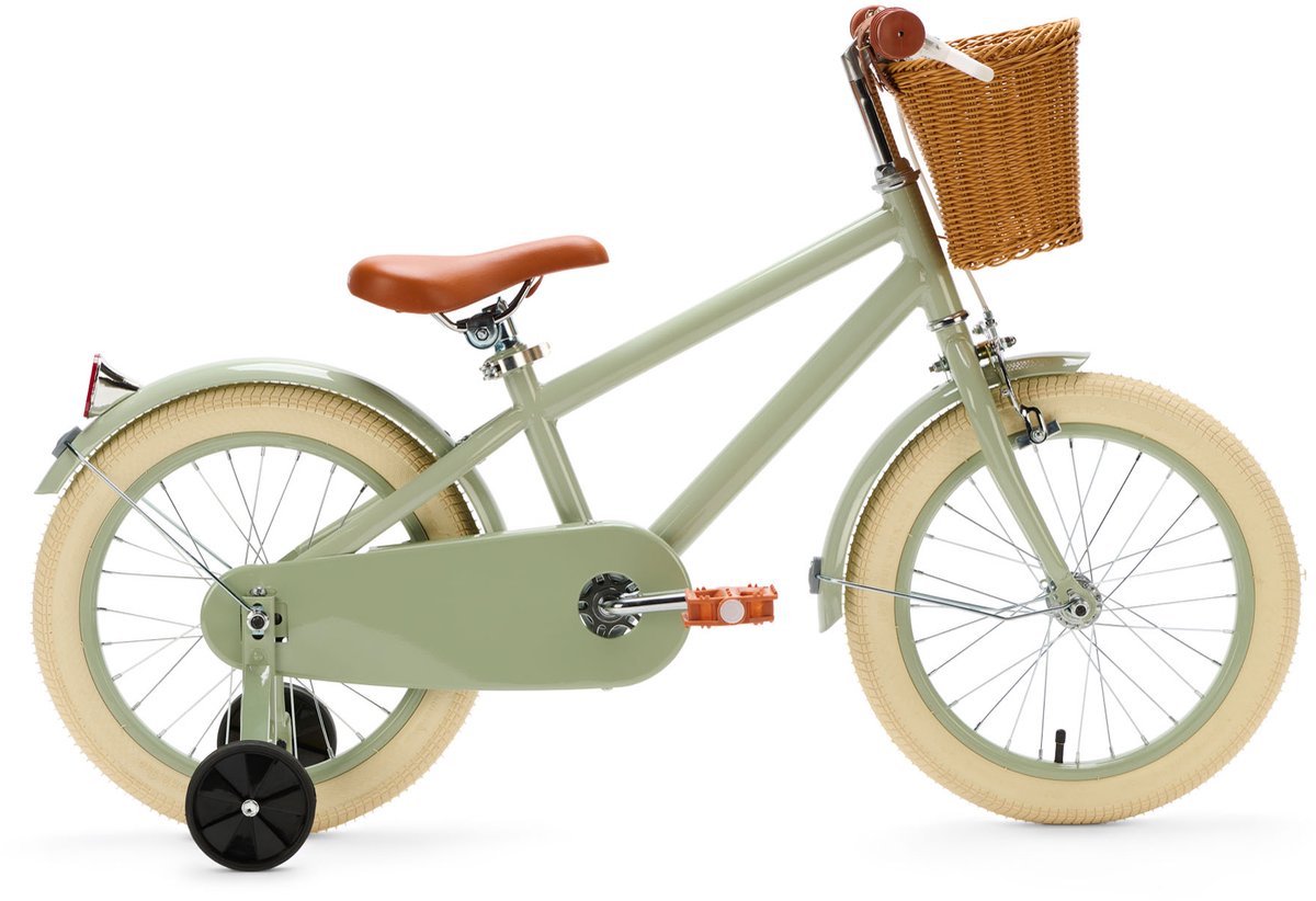 Generation Retro 16 inch Groen – Kinderfiets met Mandje Kinderfiets kopen online