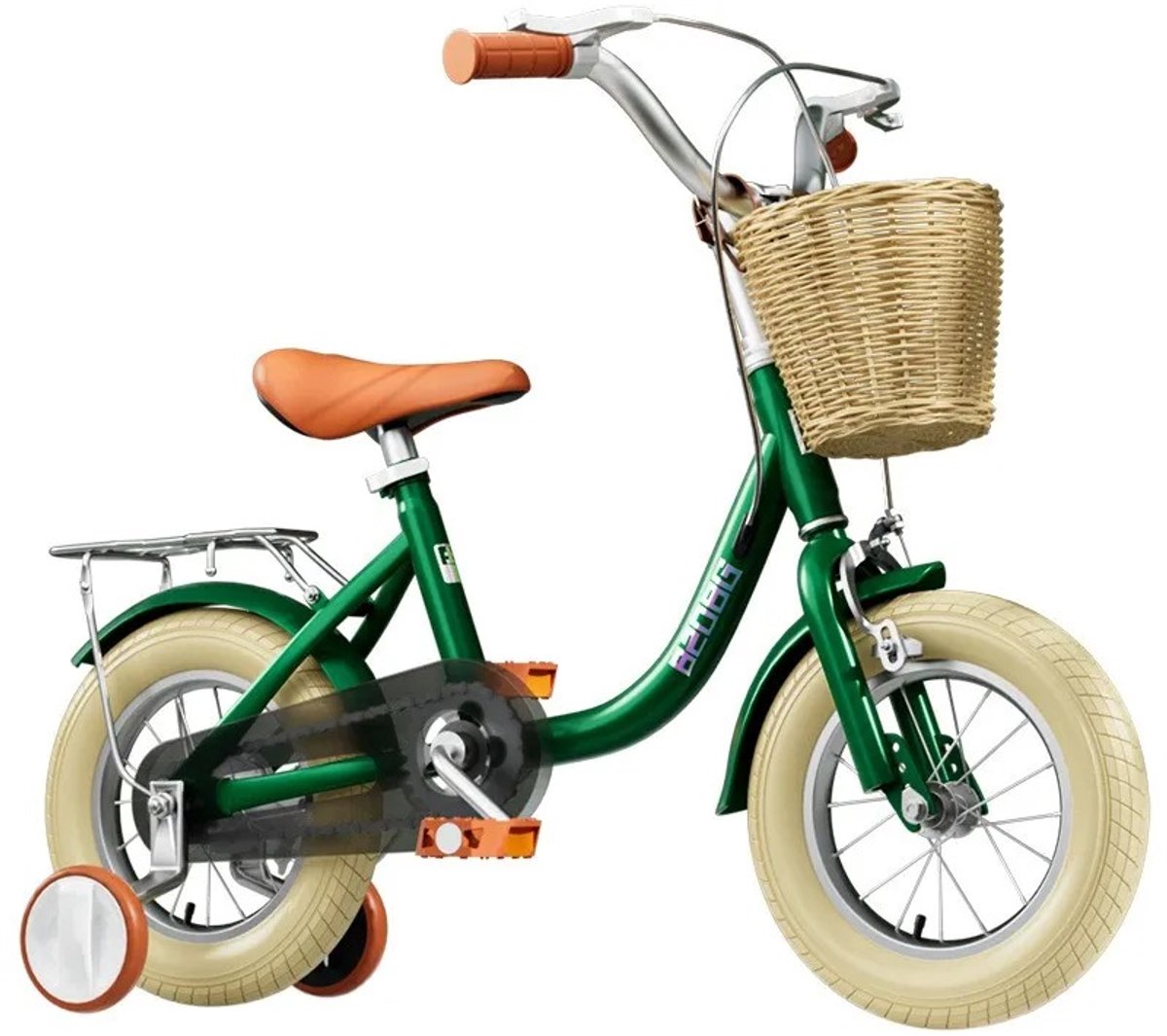 Grokos - Kinderfiets 12 Inch - Kinder Fiets - Groen - Met Zijwieltjes - Jongens en Meisjes van 3 tot 7 jaar - Met Steunwielen en Mand - Kinderfiets voor Peuters - Verstelbaar Zadel en Stuur Kinderfiets kopen online