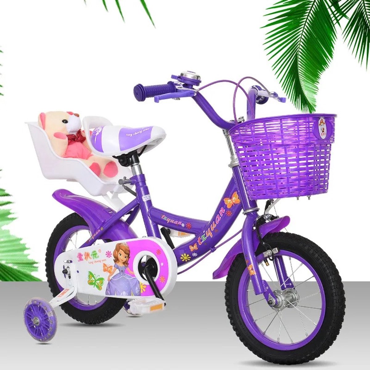 Grokos - Kinderfiets - Kinderen - Kids Fiets - Meisjes - 3-13 Jaar - Ziwielen - Meisjes Fiets - 12'' - Kinderfiets kopen online