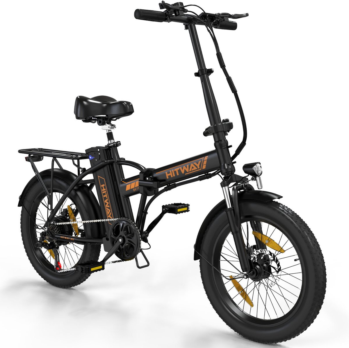 hitway elektrische fiets 20 3 elektrische stadsfietsen opvouwbaar 36v 12ah 35 90km zwart groen