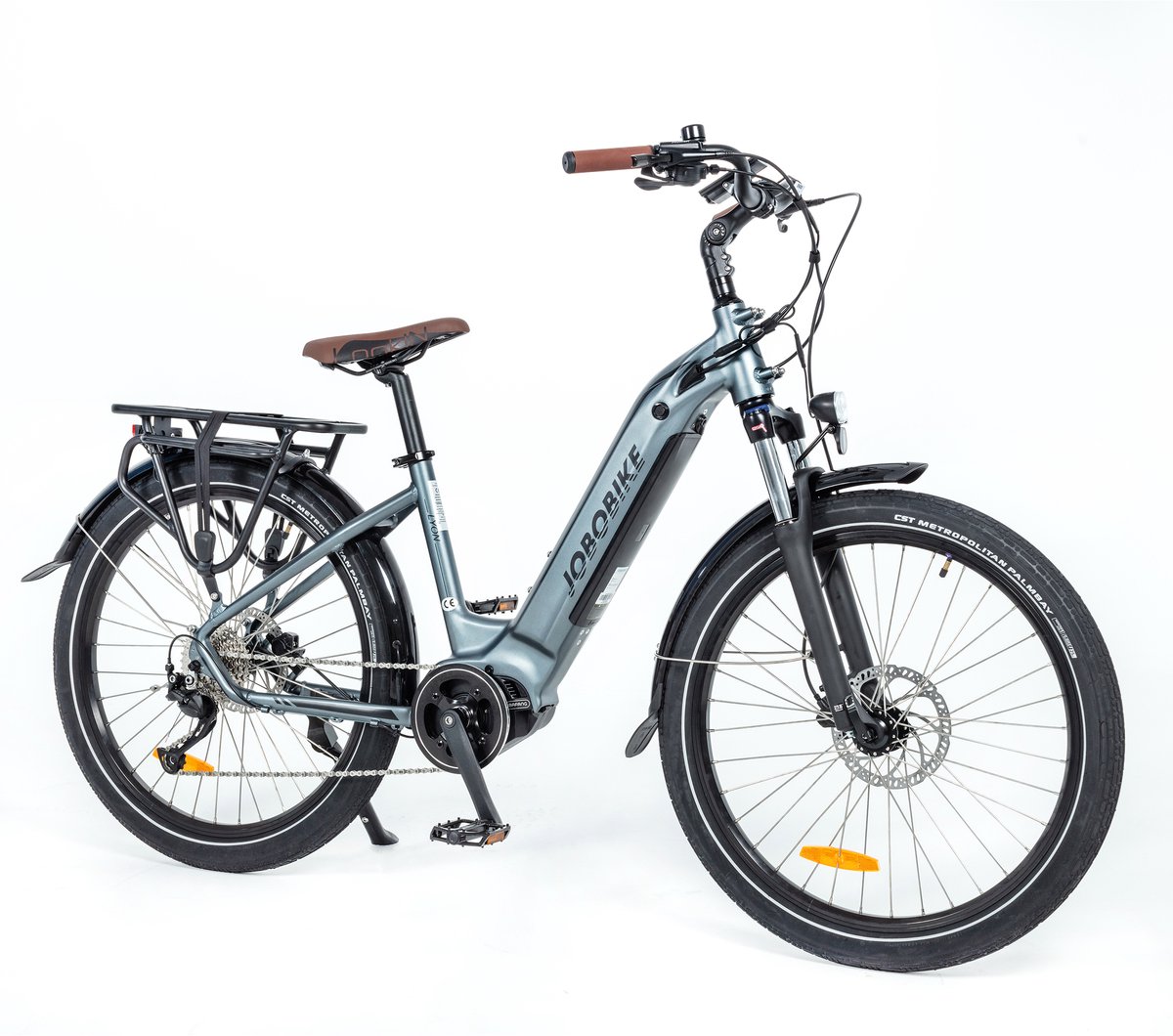 Jobobike E-Bike Lyon 26 Inch - step-through frame - brushless middenmotor - lg 504wh accu - Shimano 7 versnellingen - bereik tot 90 km Fiets (elektrisch) kopen online