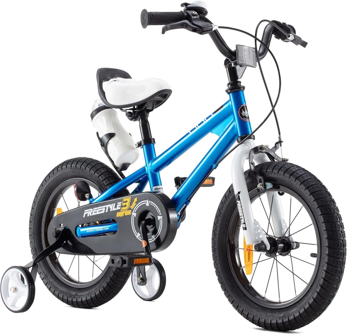 kinderfiets kinderfiets 14 inch lichtgewicht met trainingswiel waterfles zadelhoogte 49 62cm voor kinderen unisex gelegeerd staal 102 x 18 x 56 cm blauw