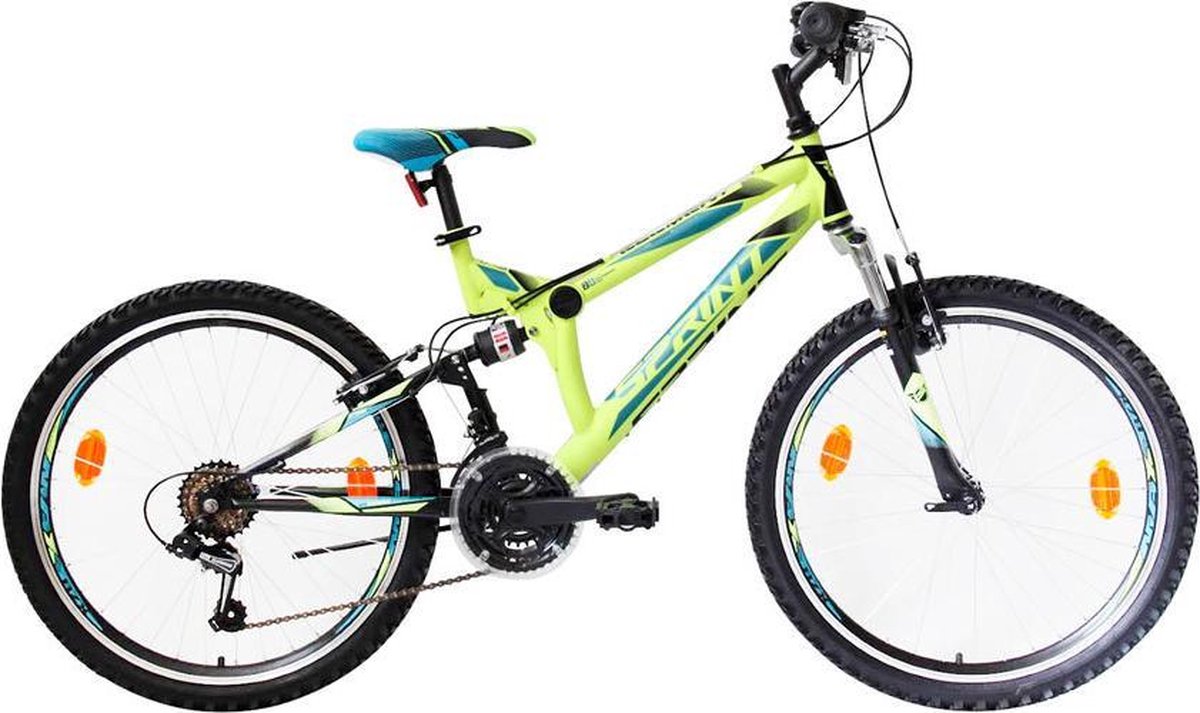 sprint element mountainbike 24 inch met 18 versnellingen shimano voor jongens en meisjes geel framemaat 46 cm bk21si0710 r6