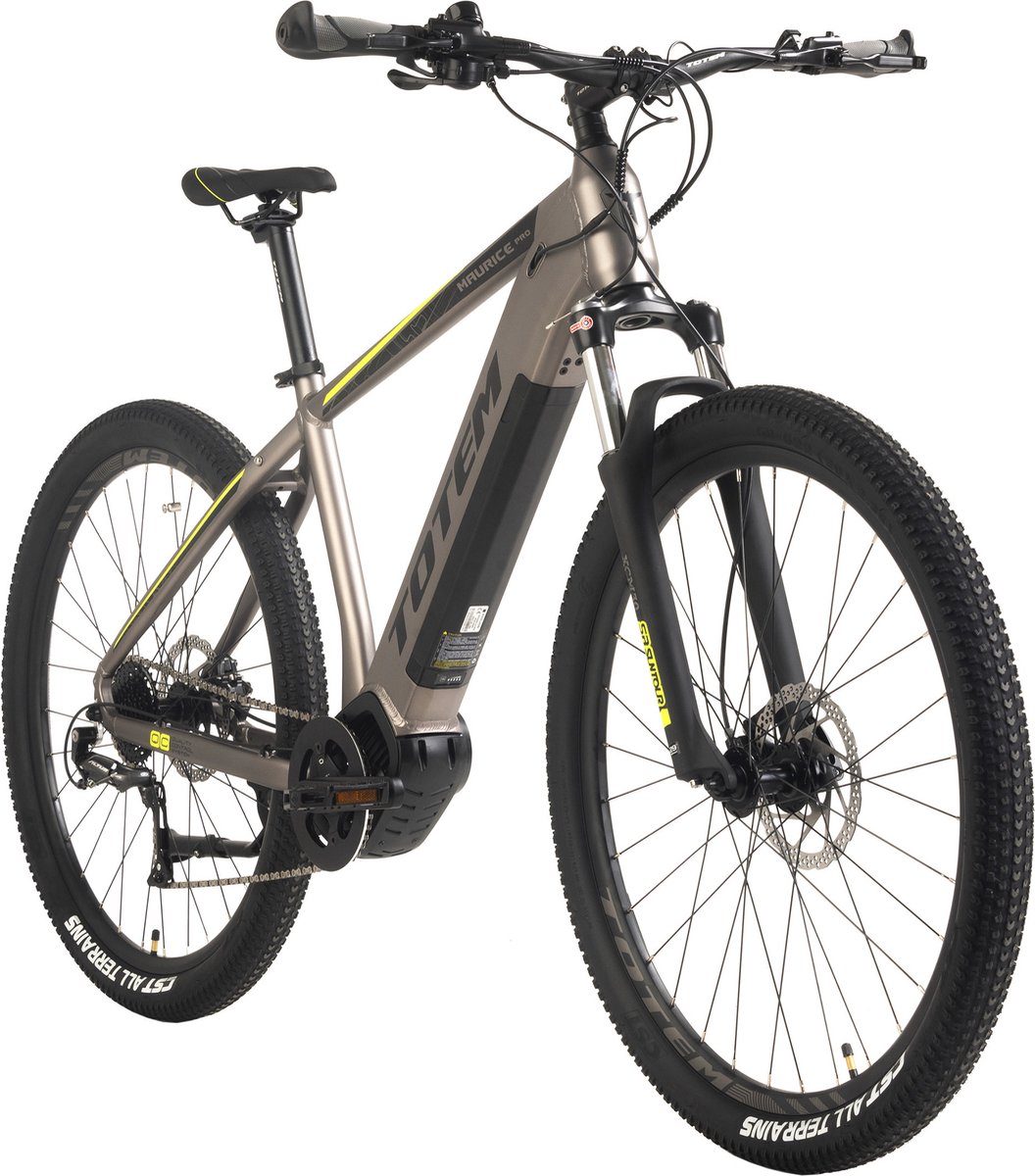 totem fiets elektrisch totem e mtb hardtail 29 maurice pro middenmotor 80nm 20ah grijs 48 cm