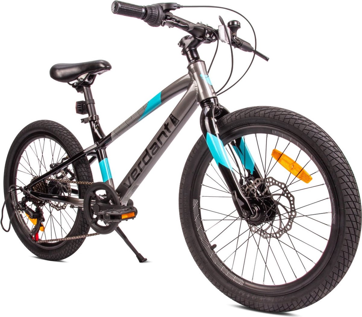 Verdant Kinderfiets voor jongens aluminium jeugdfiets van 6 tot 10 jaar, 20 inch Grafiet Blauw, 6 versnellingen Shimano fiets voor kinderen, in hoogte verstelbaar Kinderfiets kopen online