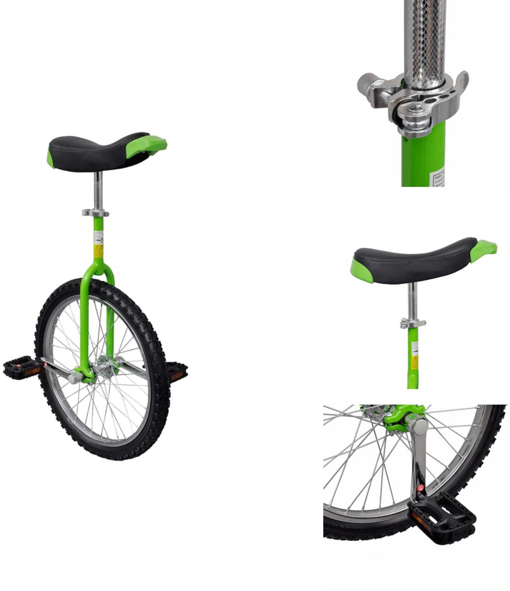 vidaXL Eenwieler - Eenwielers - Éénwieler - Eenwieler Fiets - Eenwieler verstelbaar 20 inch groen Eenwieler kopen online